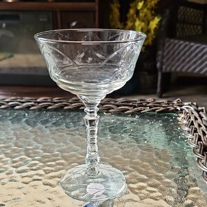 Elegant Clear Tall Sherbert Dessert Cups.  Set Of 6.